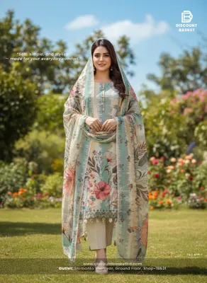 Swizz Lawn Soft Floral Dress